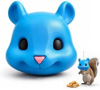Squirrel Head Feeder, Big Head Squirrel Feeder | Animal Head Hanging Squirrel Feeders for Outside Funny Garden Outdoor Yard Decor(Blue)