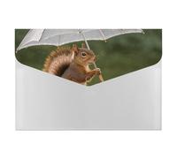 Squirrel Hold A Umbrellas File Folder 6-Pocket, Waterproof Accordion File Organizer with Snap Closure, Expanding Document Holder for Office, Home