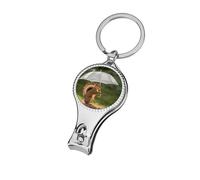 Squirrel Hold A Umbrellas Nail Clipper Curved Blades with Nail File Sharp and Sturdy,Nail Clippers for Salon Home Nail Art, Toenail Clippers Pedicure Tools for Feet for Men & Women
