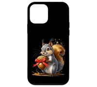 Squirrel Holding Large Acorn with Red Bow Case for iPhone 12 mini