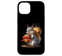 Squirrel Holding Large Acorn with Red Bow Case for iPhone 13