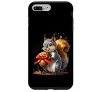 Squirrel Holding Large Acorn with Red Bow Case for iPhone 7 Plus/8 Plus
