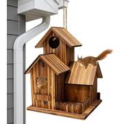 Squirrel House Wooden Chipmunk Food Feeder