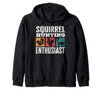 Squirrel Hunting Enthusiast Outdoor Pursuit Statement Zip Hoodie