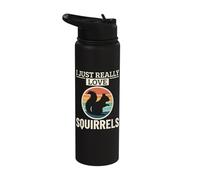 Squirrel I Just Really Love Squirrels Stainless Steel Insulated Water Bottle