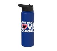 Squirrel I Just Really Love Squirrels Stainless Steel Insulated Water Bottle