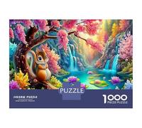 Squirrel in Fantasy for Adults & Kids Age 12+, Forest Squirrel Premium Cardstock, Concentration Training Puzzle, Indoor Leisure Puzzle, 70x50cm/1000pcs