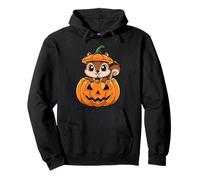Squirrel in Jack-o'-lantern Pumpkin Halloween Pullover Hoodie
