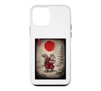 Squirrel in Kimono Walking Under Red Glo Sun Japanese Art Case for iPhone 12 mini