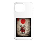 Squirrel in Kimono Walking Under Red Glo Sun Japanese Art Case for iPhone 16 Pro Max