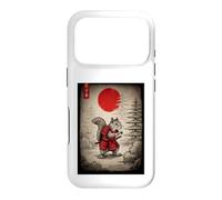 Squirrel in Kimono Walking Under Red Glo Sun Japanese Art Case for iPhone 17 Pro