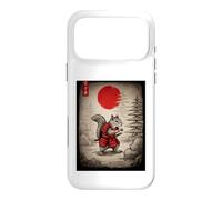 Squirrel in Kimono Walking Under Red Glo Sun Japanese Art Case for iPhone 17 Pro Max