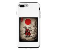 Squirrel in Kimono Walking Under Red Glo Sun Japanese Art Case for iPhone 7 Plus/8 Plus
