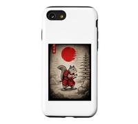 Squirrel in Kimono Walking Under Red Glo Sun Japanese Art Case for iPhone SE (2020) / 7/8