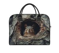 Squirrel in The Tree Hole Laptop Tote Bag Casual Travel Handbag Multi Pocket Shoulder Bags for Work Travel