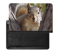 Squirrel in The Tree Passport Holder Unisex-adult Waterproof Travel Passport Cover Wallet Card Case Documents Organizer Protector Holder