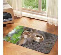 Squirrel in The Tree Patterned Pet Feeding Mat with Water-Absorbing PU Top & Rubber Base - Anti-Slip Dog Cat Food Mat for Cats, Dogs & Pets, 40x60cm
