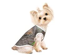 Squirrel in The Tree print Dog Shirts for Small Dogs Stretchy T-Shirts Lightweight Tank Top Sleeveless Striped Vest