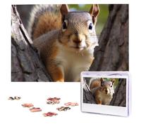 Squirrel in The Tree Puzzles for Adults 1000 Pieces, Wooden Puzzle Personalized Jigsaw Puzzles from Photos, Challenging Puzzle Art Painting Home Decor Birthday Party Gift (29.5" x 19.7")