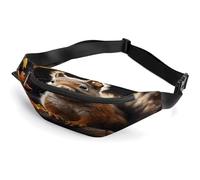 Squirrel in The Woods Belt Bag for Men & Women, Fanny Pack Everywhere with Adjustable Strap, Small Waist Pack for Travel Walking Running Hiking Cycling