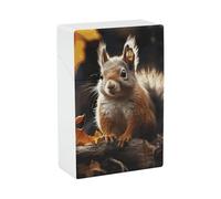 Squirrel in The Woods Cigarette Case 85mm King Size, Crushproof Plastic Cigarette Box Holder for Men Women Cigar Protective Cover Waterproof Cigarettes Holder 20 Capacity