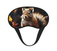 Squirrel in the Woods Sleep Mask for Side Sleeper Eye Mask for Sleeping Light Blocking Soft Breathable Sleep Eye Mask for Women Men Adjustable Elastic Strap Travel Nap Blackout Eye Shade Cover