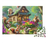 Squirrel Jigsaw Puzzle 1000 Pieces Gift Box Adults Challenging Fun Stress Relief Leisure 70x50cm/1000pcs
