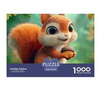 Squirrel Jigsaw Puzzles for Adults 1000 Educational Game Challenge Toy Cute Pet Challenge High Difficulty for Decompression And Wall Decor70x50cm/1000pcs