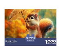 Squirrel Jigsaw Puzzles for Adults 1000 Educational Game Challenge Toy Cute Pet Family Puzzle Game Birthday Gifts for Decompression And Wall Decor38x26cm/1000pcs