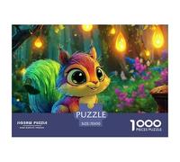 Squirrel Jigsaw Puzzles for Adults 1000 Piece Educational Game Challenge Toy Cute Pet Challenge High Difficulty for Decompression And Wall Decor70x50cm/1000pcs