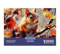 Squirrel Jigsaw Puzzles for Adults 1000 Piece Educational Game Cute Pet Challenge High Difficulty for Decompression And Wall Decor52x38cm/1000pcs