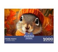 Squirrel Jigsaw Puzzles for Adults 1000 Piece Educational Game Cute Pet Challenge High Difficulty for Decompression And Wall Decor38x26cm/1000pcs