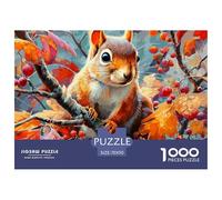 Squirrel Jigsaw Puzzles for Adults 1000 Piece Educational Game Cute Pet Challenge High Difficulty for Decompression And Wall Decor70x50cm/1000pcs