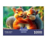 Squirrel Jigsaw Puzzles for Adults 1000 Piece Educational Game Cute Pet Family Puzzle Game Birthday Gifts for Decompression And Wall Decor70x50cm/1000pcs
