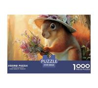 Squirrel Jigsaw Puzzles for Adults 1000 Piece Educational Games Cute Pet Challenge High Difficulty for Decompression And Wall Decor38x26cm/1000pcs
