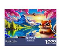 Squirrel Jigsaw Puzzles for Adults And Kids 1000 Pieces Family Game Brain Teaser Creative Fun Home Decoration Birthday Gifts for Women Men Teens Age 14+38x26cm/1000pcs