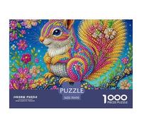 Squirrel Jigsaw Puzzles for Adults Impossible And Difficult Challenge 1000 Pieces Squirrel Challenging Puzzle Games There Are Letters on The Back 70x50cm/1000pcs