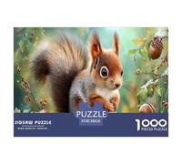 Squirrel Jigsaw Puzzles Puzzle for Adults Kids. 1000 Piece Snowy Acorn Great Gifts Challenge Toy Home Decoration for Gifts 38x26cm/1000pcs