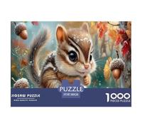 Squirrel Jigsaw Puzzles Puzzle for Adults Kids. 1000 Piece Snowy Acorn Great Gifts Challenge Toy Home Decoration for Gifts 38x26cm/1000pcs
