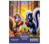 Squirrel Jigsaw Puzzles Puzzle for Adults Kids. 1000 Pieces Whimsical Challenge Toy Educational Games Home Decoration for Educational Games Gifts 70x50cm/1000pcs