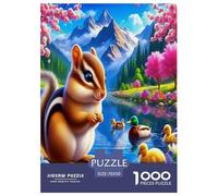 Squirrel Jigsaw Puzzles Puzzles for Adults Kids. 1000 Pieces Great Gifts Challenge Toy Educational Game Home Decoration for Adults& Kids Age 14 Years Up 70x50cm/1000pcs