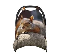 Squirrel Just Laying Baby Car Seat Canopy Cover, Multi Use Breathable Nursing Breastfeeding Covers for Mom Soft Stroller Sun Shade Newborn Shower Gift