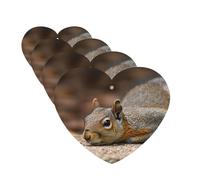 Squirrel Just Laying Car Air Fresheners 4 Pcs Funny Hanging Car Air Fresheners Cute Long Lasting Scented Mirror Hanging Decoration Ornaments Gift For Men Women Heart Shape