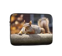Squirrel Just Laying Laptop Sleeve for Women Men, 15 Inch Waterproof Laptop Bag Lightweight Notebook Computer Cover Bag