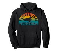 Squirrel Lake Northern Wisconsin Sunset Loon Pullover Hoodie
