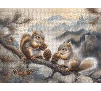 Squirrel Landscape Puzzle - 1500 Piece Jigsaw Puzzles for Adults - The Back Features Printed Letter Guides - and The Pieces fit Together Snugly - Wooden Puzzles for Adults 34.3 X 22.4 Inch s7h-977