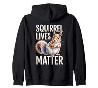 Squirrel Lives Matter Funny Animal Wildlife Nature Graphic Zip Hoodie