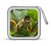 Squirrel Monkey is in The Jungle CD Case Portable DVD Storage Small CD Holder Organizer for Home Travel