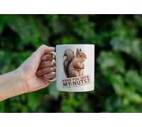 Squirrel Mug Have You Seen My Nuts? Funny Animal Ceramic 11oz Coffee Cup, Humorous Gift
