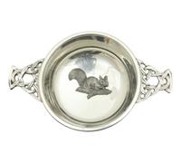 Squirrel On Branch Pewter Quaich Bowl Scottish Quaich 344